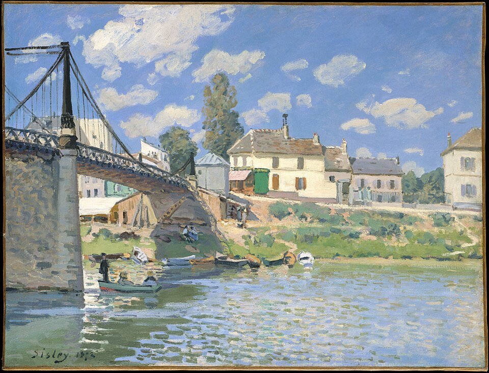 Alfred Sisley — The Bridge at Villeneuve-la-Garenne — 8K digital art reproduction